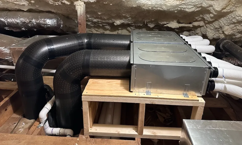 ERV unit installation ERV unit installation